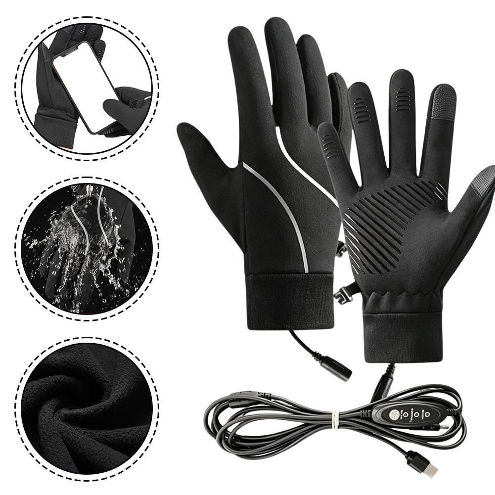 Heat Resistant Glove - Rechargeable Heated Gloves Winter Fleece Warm