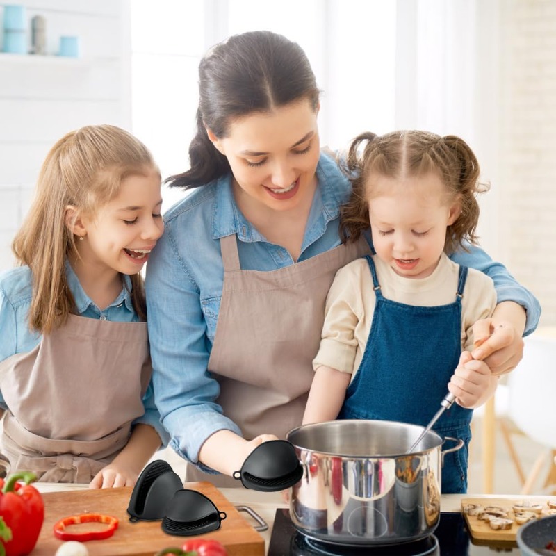 1 Pair Silicone Anti-heat Glov - đánh giá và giá Oven Mitt Silicone