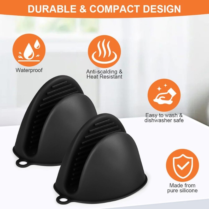 1 Pair Silicone Anti-heat Glov - đánh giá và giá Oven Mitt Silicone